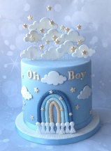 Baby Shower boys rainbow cake